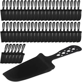 50 cortadores de plástico desechables para tartas y servidores de 8 x 2.3 pulgadas, cortador de plástico para tartas de plástico, para tartas, tartas, pizzas, pasteles, pasteles, pasteles, hornear,
