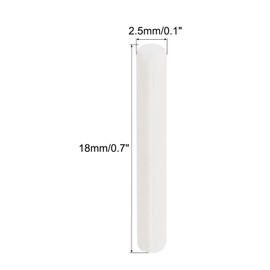 MECCANIXITY 95% Alumina Ceramic Rod Solid Cylinder Whetstone 2.5mmx18mm Sharpening for Knives Scissors Pack of 5