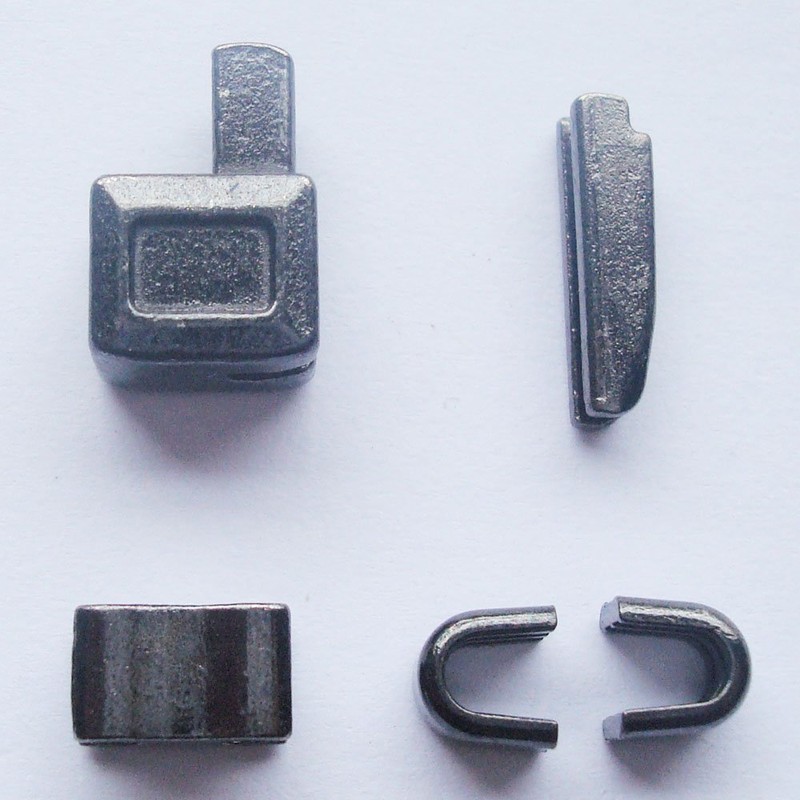 2 Sets Gun Metal #8 Metal Zipper Head Box Sliders