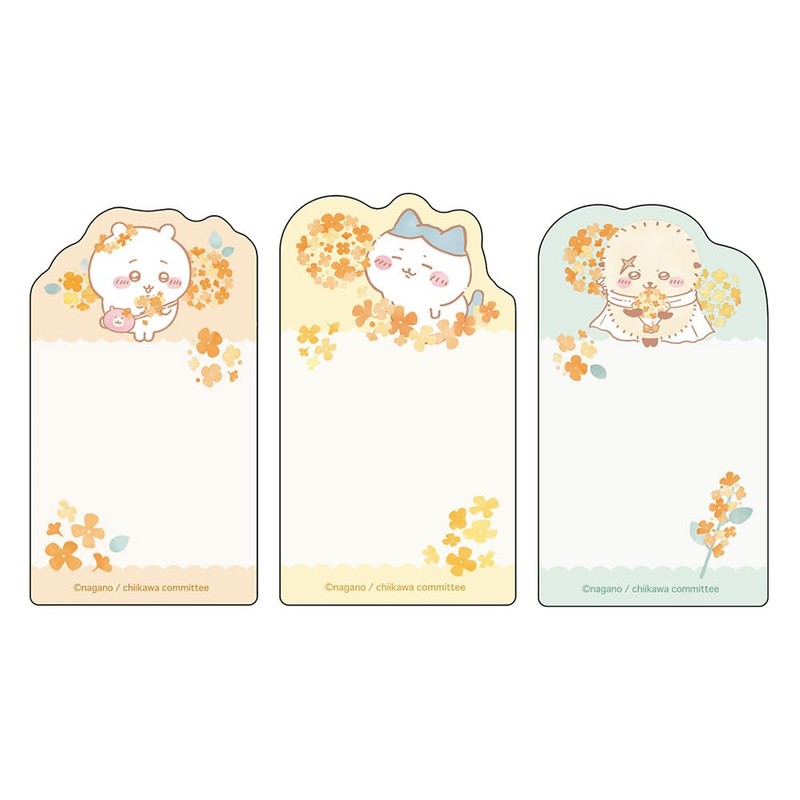 Sunstar Stationery S2840740 Chiikawa Sticky Notes, Die Cut, Orange