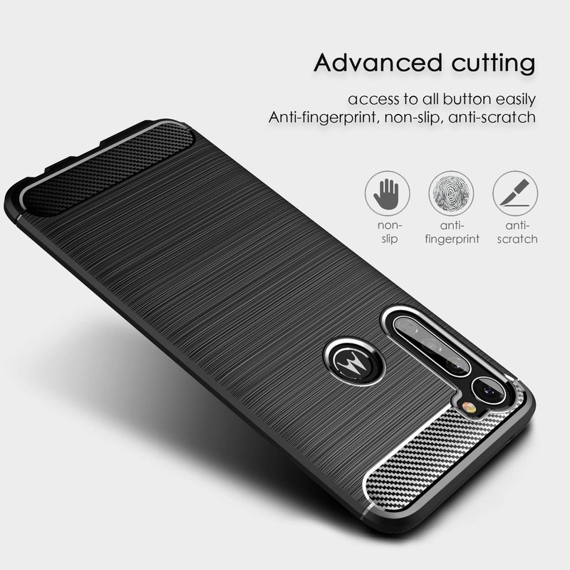 SCL Case for Moto G Stylus Case, [Black] Carbon Fiber