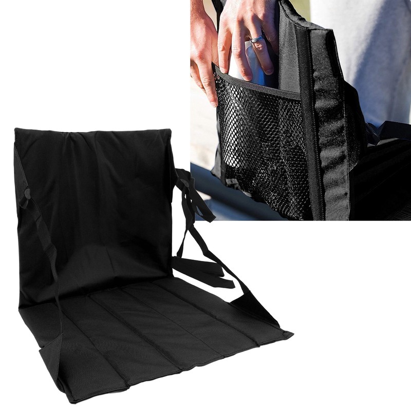 Foldable Seat Cushion Backrest Beach Chair Mat Single Person Portable