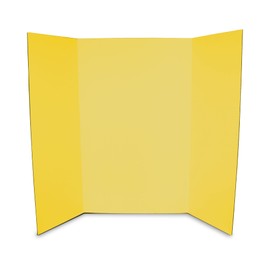 Flipside Products 36” x 48” Project Boards for Presentations, Science Fair, School Projects, Event Displays and Trifold Picture Board, Proudly Made in USA - Yellow - 10 Pack