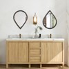 FEUFOAM Irregular Wall Mirror Small Wood Frame Wall Mounted Mirrors