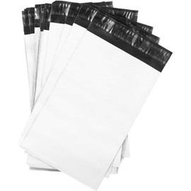 Sixstore 100 Pcs of White Postal Bags 6 x 9 inches Strong Mail Bag, Poly Mailer Small Packaging Bag 160 x 230 mm
