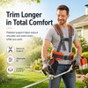 Adjustable Brush Cutter Harness for Yard Work – Padded Double