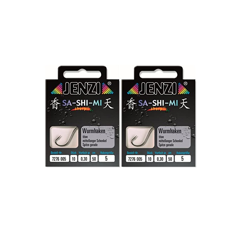 Set # 2 Packs (20 Pieces) Worm Hooks by Jenzi