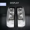 Mayello White Clear Tail Lights Brake Lamps For 2003-2006 Chevy