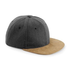 Suede Peak Snapback Cap -