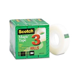 Scotch 810K3 Magic Tape Refill- 3/4" x 1000"- 3/Pack