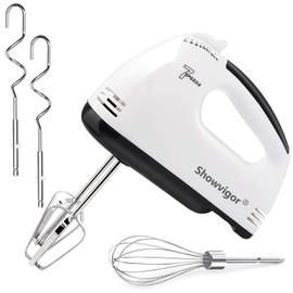 Showvigor Hand Mixer Electric New 7-Speed Mixers for Baking, Stainless Steel Electric Hand Whisk, Electric Whisk Hand Mixer, Electric Whisk for Baking,Handheld Cake Mixer