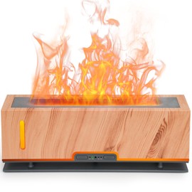 Diffuserlove Flame Diffuser Essential Oil Diffusers 200ml Fireplace Aroma Diffusers for Bedroom Essential Oils Cool Flame Oil Diffuser (Size:9.8" L x 2.67" W x 3.5" H)