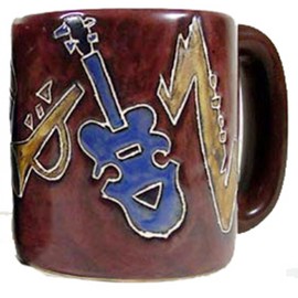 Mara Stoneware Mug - Musical Instruments - 16 oz