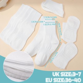 Utensilsto Pilates Socks Non-Slip Stopper Socks Women's Yoga Socks Non-Slip Socks Reformer Pilates Socks Grip Socks for Pilates Barre Ballet Dance Trampoline 36-40, White