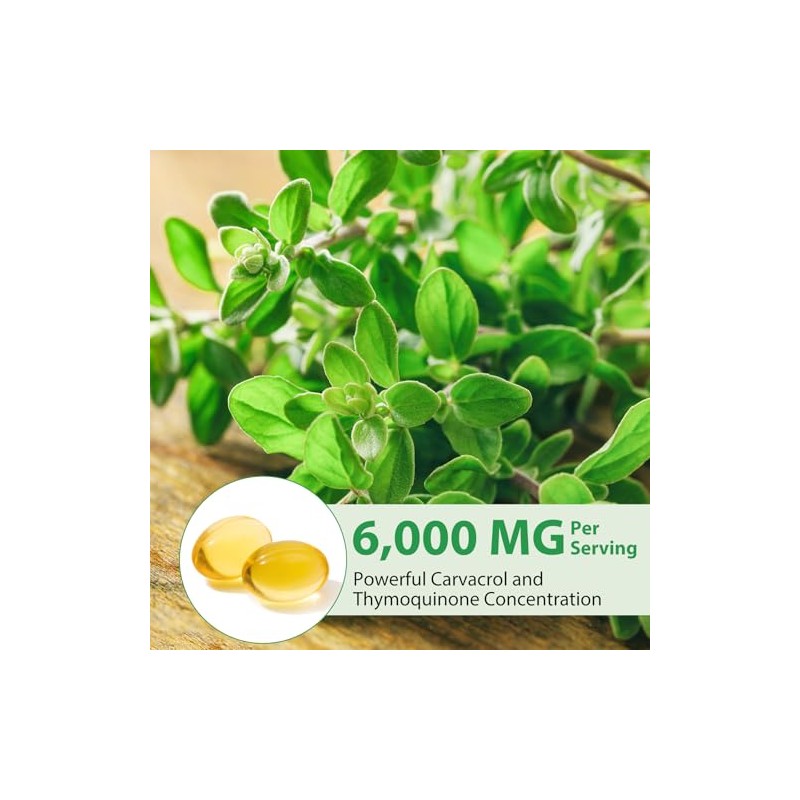 Aceite de orégano con aceite de comino negro, aceite de