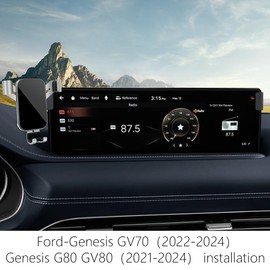 LUNQIN Car Phone Holder for Genesis GV70 2022-2025 and Genesis GV80 2021-2024 and G80 2021-2024 Auto Interior Accessories Best Cell Phones Mount Cellphone Mobile Cradle Charging Screen Stand