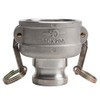 Aluminum 3 inch Female Camlock x 2 inch Male Camlock