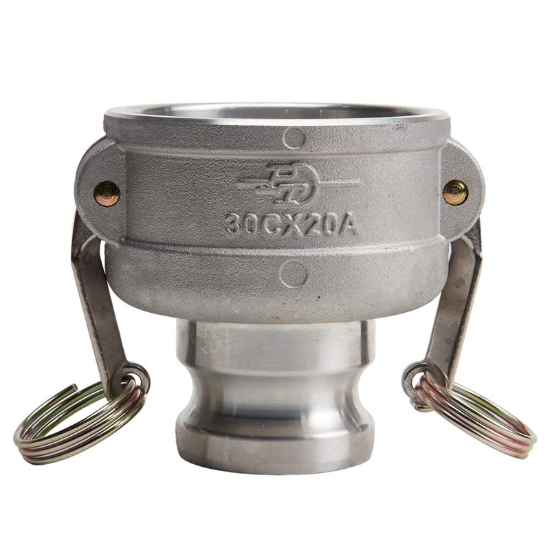 Aluminum 3 inch Female Camlock x 2 inch Male Camlock