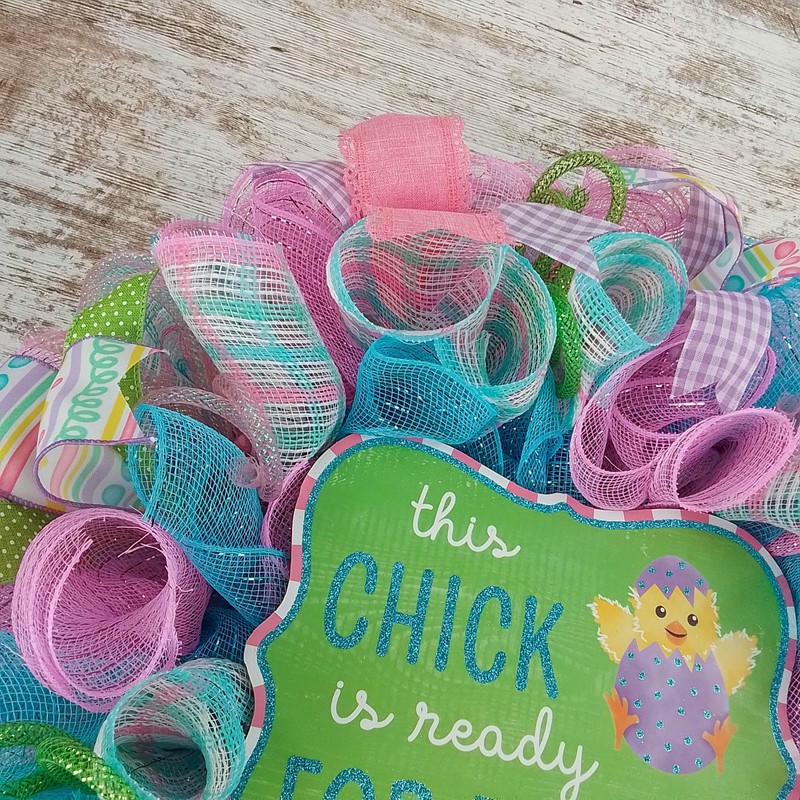 This Chick is Ready for Easter Door Wreath - Easter