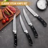 OAKSWARE Steak Knives, Non Serrated Steak Knife Set of 4,