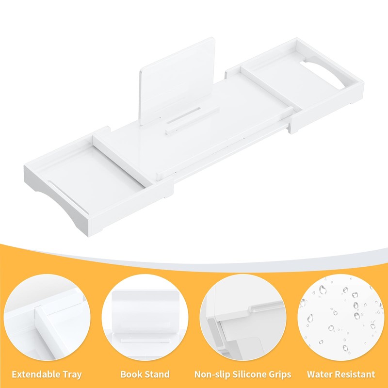 Bathtub Tray Caddy Table for Tub - Rulyyo Tub Tray