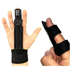 指サポーター 手首固定 セット 指の保護 小指 薬指 人差し指 手 固定 サポーター バスケ バレー 男女兼用 フリーサイズ (黒)