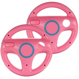 TheMax Pnk (Pack 2) Wheel Steering wii Controller Design Stand Mario Kart Racing Game Steering Wheel Stand For Wii Game Controller