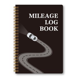 Mileage Log Book - Vehicle Mileage Log Track Odometer for Business Driving or Rideshare Driving Car Tracker for Taxes Vehicle Expense(Black)