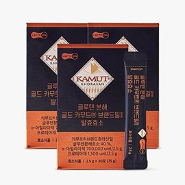 Lactone Gluten Free Gold Kamut Enzyme 30 Packets 3 Sets Titer 701 500 No Size/Regular / 락토온 글루텐 분해 골드 카무트 효소 30포 3세트 역가수치 701 500 크기 없음/일반