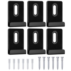 6Pcs Metal Mirror Clips for Wall Mounting, Mirror Holder Clips Heavy Mirror Hangers for The Wall (Black)