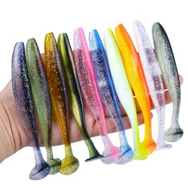 Njord Kalastus Zander Rubber Bait Set 12 cm | Rubber Bait Zander in 10 Catchy Colours | Gimmi Fish Zander Bait Set | Rubber Predator Bait for Bass, Zander, Pike (10 Pieces 12 cm)