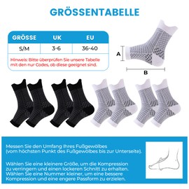 Hhaoysogd Neuropathy Socks 4 Pairs Ankle Support Orthopaedic Compression Socks Foot Compression Ankle Support Bandage Ankle Joint for Plantar Fasciitis Arthritis Foot Wraps Heel Spurs