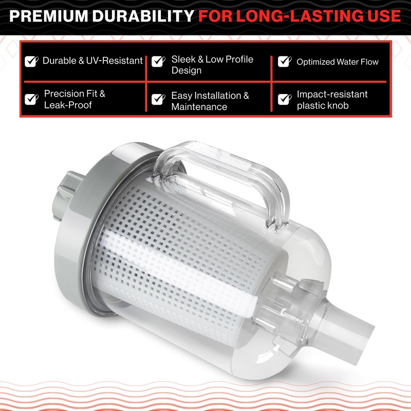 Swimables Heavy Duty Inline Pool Leaf Canister - Compatible with