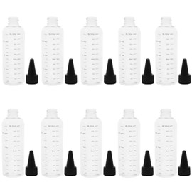 Beavorty Essential Oil Dropper 10pcs Graduated Pointed Bottle Essential Oil The Pet With Cover Squeeze Liquid Bottles