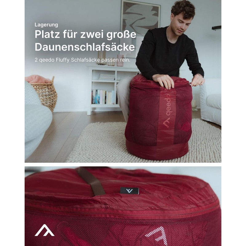 qeedo Down Cube Storage Bag, Mesh Bag for Down Sleeping