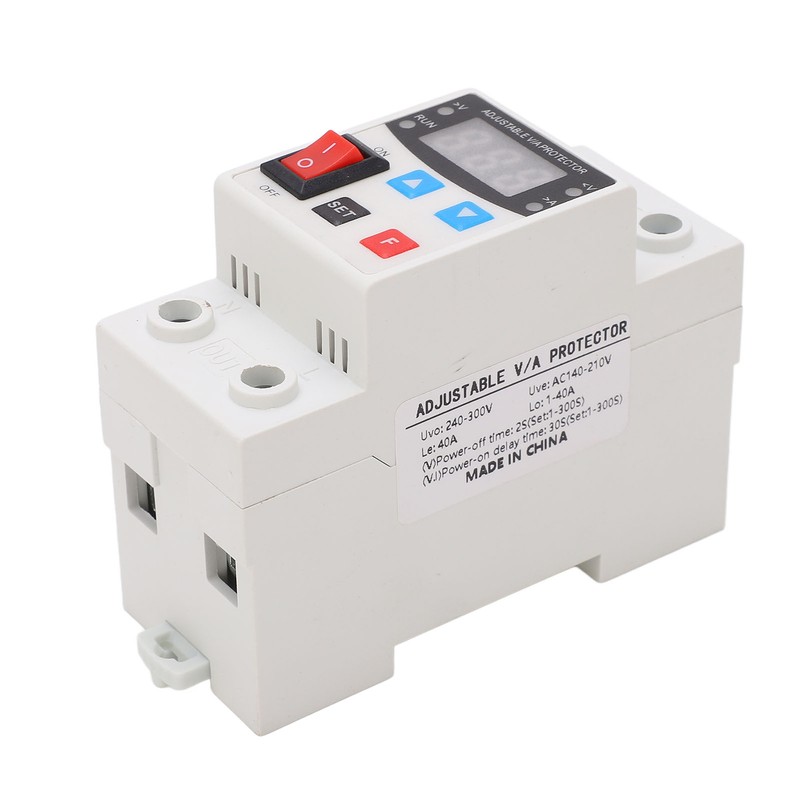 Over Under Voltage Protective Device Adjustable Auto Reset Protector 240V‑300V