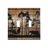 WMHUSU Decorative Light Switch Plate Covers Abstract Bear Deer Forest