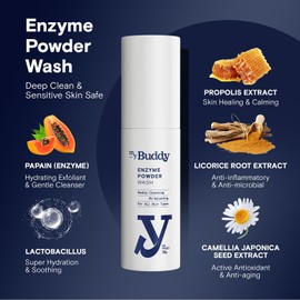 myBuddy Limpiador Facial Enzimático En Polvo Limpiador Facial En Polvo Para Hombres Polvo Facial De Limpieza Profunda Cuidado De La Piel Coreano Natural De Calidad Para Todo Tipo De Pieles(1,05