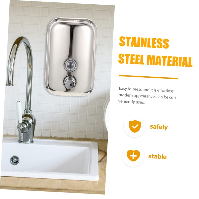 Operitacx 1 Set Wall Mounted Lotion Dispenser Shampoo Container Press