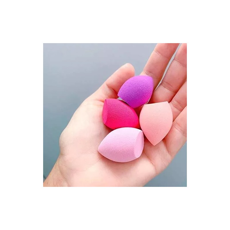 L± Esponja Para Maquillaje Ovalada De Espuma Lavable 4 Pzas