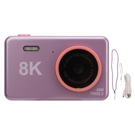 Kids Digital Camera 48MP HD Dual Camera 2.4 Inch IPS Screen Portable Compact Cute Selfie Camera for Children Boys Girls Christmas Birthday Gifts Purple