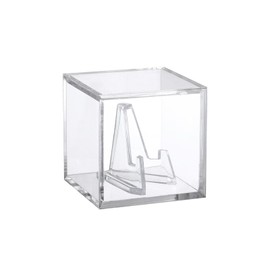 Kcgani Championship Ring Display Case, Clear Tournament Championship Ring Holder Box, Clear Acrylic Display Easel Box and Stand Holderfor Baseball Softball Football Championship Rings Cheer Ring