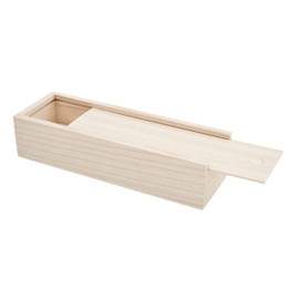 VBS Pencil Box with Sliding Lid Raw Wood