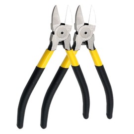 2Pcs Flush Cutters 6 Inch Wire Cutter Side Cutters Ultra Sharp Spring-Loaded Cable Cutter Small Jewelry Pliers for Crafting Diagonal Cable Tie Wire Clippers Snips