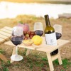 Outdoor Wine Picnic Table Folding Portable Picnic Table and Cheese