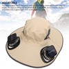 Detachable Sun Fan Hat 3 Speeds Adjustable UPF50 Breathable Wide