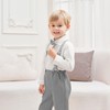 ALINTU - Conjunto de ropa de vestir con botones y