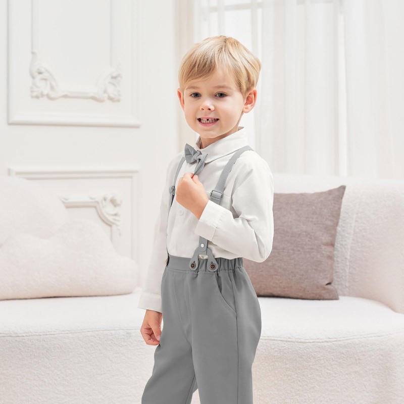 ALINTU - Conjunto de ropa de vestir con botones y