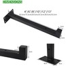 EZYDECOR Shelf Bracket 4 Inch Black Shelf Brackets Wall Mounted