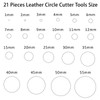 ZAPSIFOU 21 Pieces Leather Circle Cutter Tool Set, Hole Punch